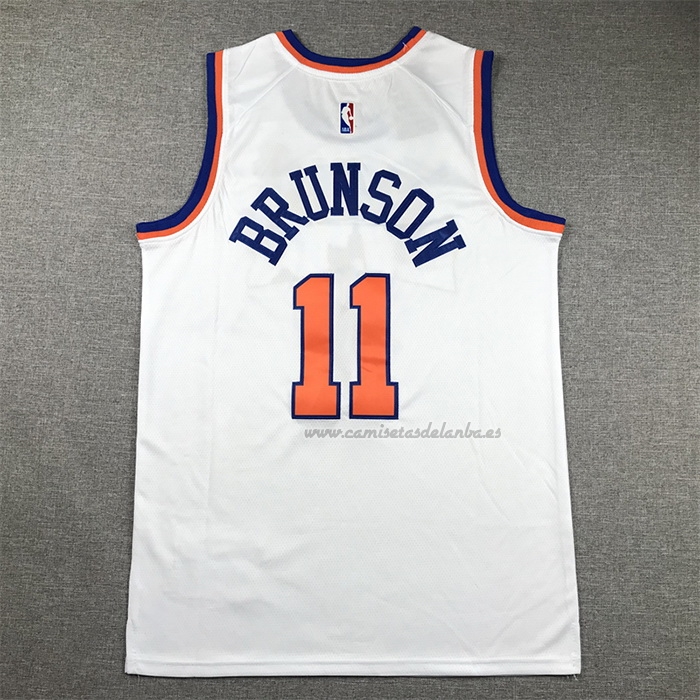 Camiseta New York Knicks Jalen Brunson NO 11 Association 2022-23 Blanco